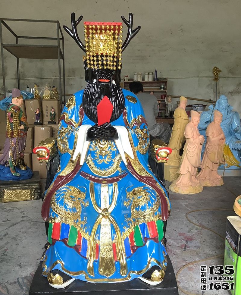 玻璃鋼彩繪大型神佛龍王雕塑 玻璃鋼彩繪大型神佛龍王雕塑