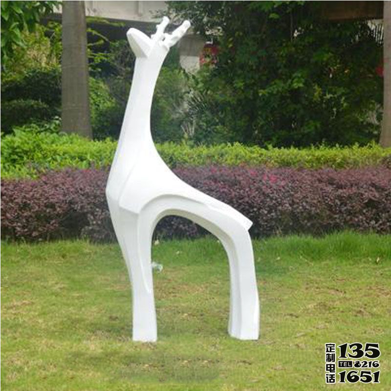玻璃鋼抽象戶外園林梅花鹿雕塑 玻璃鋼抽象戶外園林梅花鹿雕塑