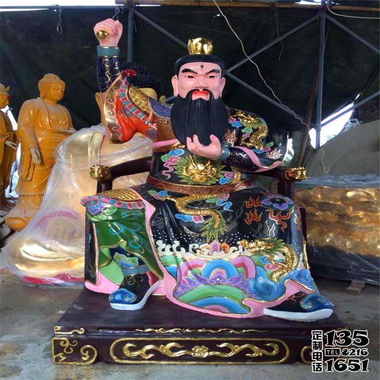 玻璃鋼彩繪寺廟大型佛像景觀馬王爺雕塑 玻璃鋼彩繪寺廟大型佛像景觀馬王爺雕塑