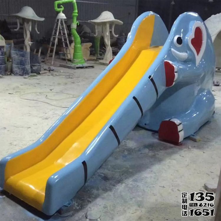 景區(qū)游樂園玻璃鋼彩繪抽象滑梯卡通大象雕塑 景區(qū)游樂園玻璃鋼彩繪抽象滑梯卡通大象雕塑