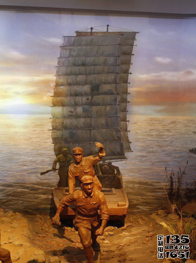 玻璃鋼仿銅戰(zhàn)斗的八路軍雕塑 玻璃鋼仿銅戰(zhàn)斗的八路軍雕塑