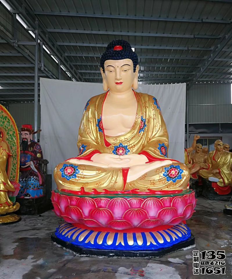 寺廟佛堂玻璃鋼釋迦牟尼彩繪如來佛祖雕塑 寺廟佛堂玻璃鋼釋迦牟尼彩繪如來佛祖雕塑