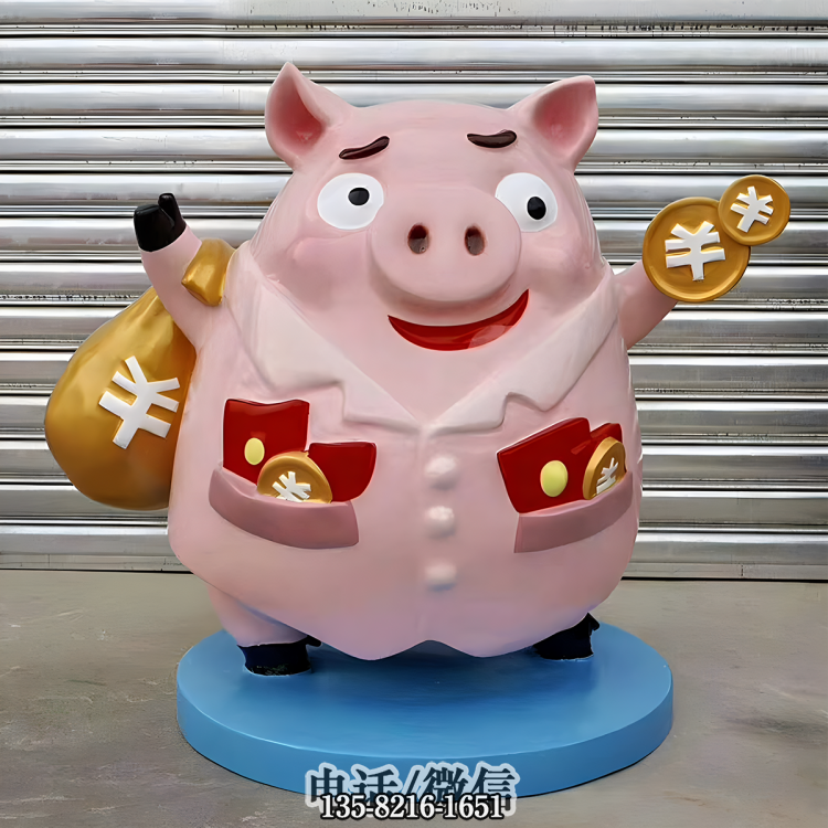 招財(cái)卡通豬美陳公仔裝飾擺件 招財(cái)卡通豬美陳公仔裝飾擺件